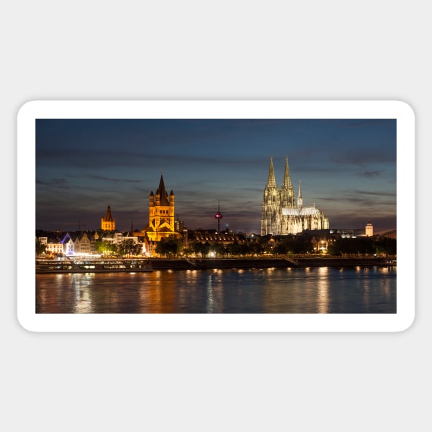 Koelner Dom at dusk Sticker by Kruegerfoto